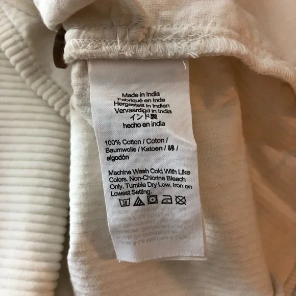 Madewell Womens Corduroy Mini Shirtdress Pockets Lighthouse Ivory S - Picture 7 of 8